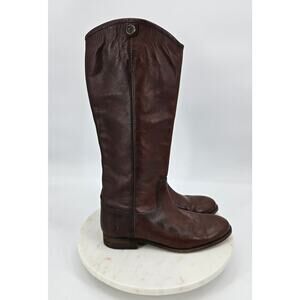 Frye Melissa Button Equestrian Boots - Dark Brown